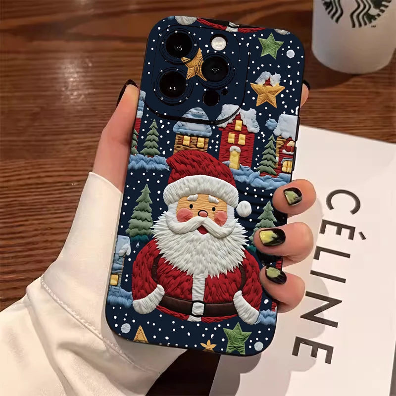 Santa Claus Elk Christmas Tree Phone Case